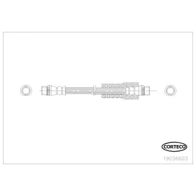 Billede af CORTECO 19036603 Bremseslange bagaksel 388
