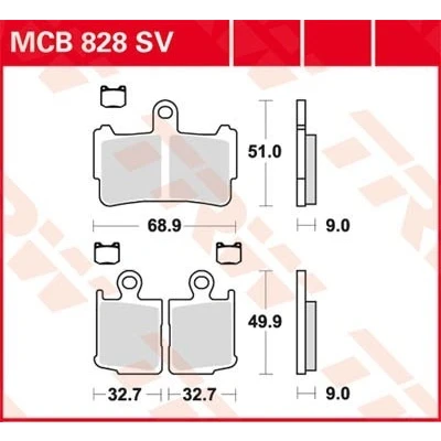 Billede af TRW Sinter Street MCB828SV Bremseklodser