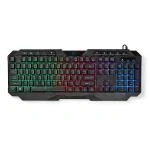 Billede af Nedis Wired Gaming Keyboard USB Type A Membrane Nøgler LED QWERTY US layout Drevet Strømkabellængde: 1.30 m Multimedia