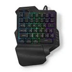 Billede af Nedis Wired Gaming Keyboard USB Type A Membrane Nøgler RGB Enhånds Universel Drevet Strømkabellængde: 1.60 m