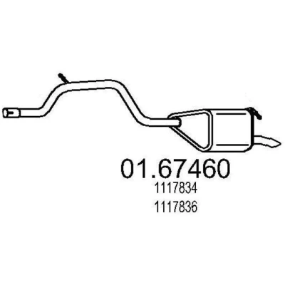 Billede af MTS 01.67460 Lydpotte 1370 FORD: MONDEO 3 Stufenheck,