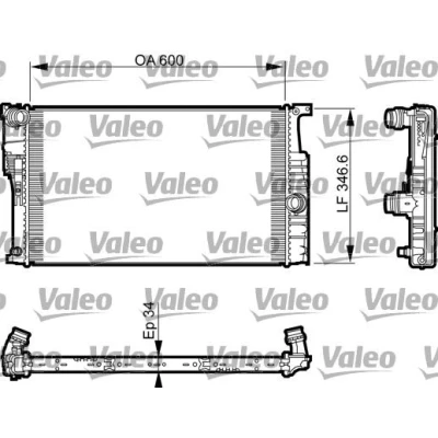 Billede af VALEO 735464 Radiator Aluminium 600 347 34 Loddet køleripper BMW: 3 Sedan