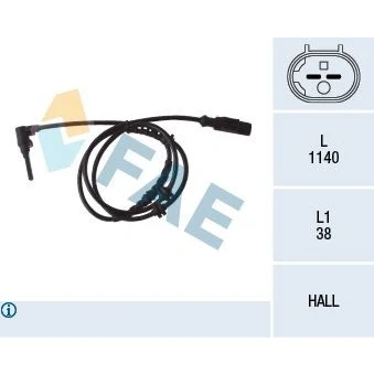 Billede af FAE 78084 ABS Sensor foraksel Hall princip 2 1140 FIAT: Ducato III Van, Ladvogn / Chassis, CITROËN: Jumper II Bus