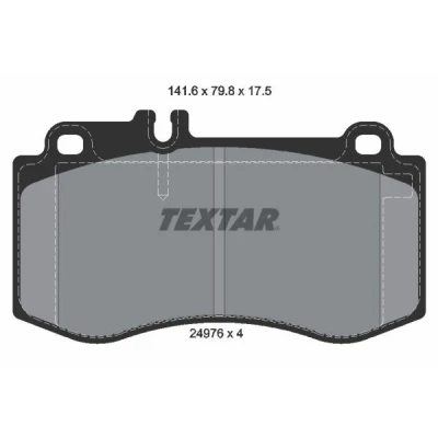 Billede af TEXTAR 2497601 Bremseklodser Forberedt til slidindikator MERCEDES BENZ: E klasse T modell, Sedan, CLS Shooting Brake