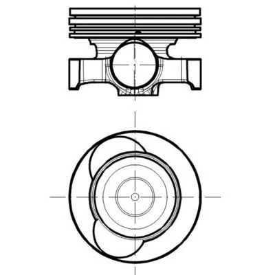 Billede af MAHLE ORIGINAL 021 PI 00118 100 Motor Stempel 76 med kølekanal NISSAN: Juke