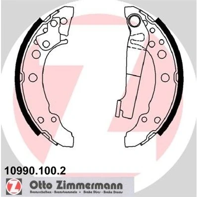 Billede af ZIMMERMANN 10990.100.2 Bremsebakker 180 31 Billede svarer til leveringsomfang, med arm VOLKSWAGEN: Lupo / 3L, GOLF 2, 1 Cabriolet