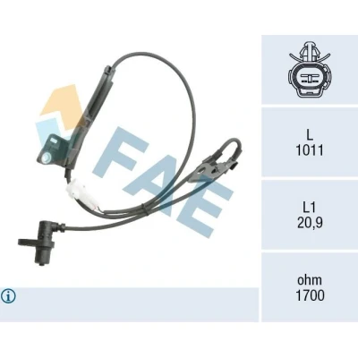 Billede af FAE 78561 ABS Sensor Induktiv 2 1011 TOYOTA: Corolla Verso, IX Hatchback