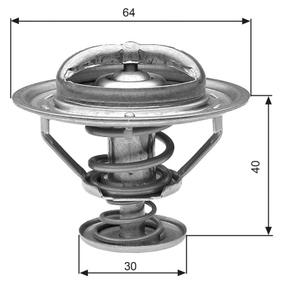 Billede af GATES TH31182G1 Termostat 82 med pakninger uden hus MAZDA: 929 III Sedan, TOYOTA: Carina E Celica VI Coupe