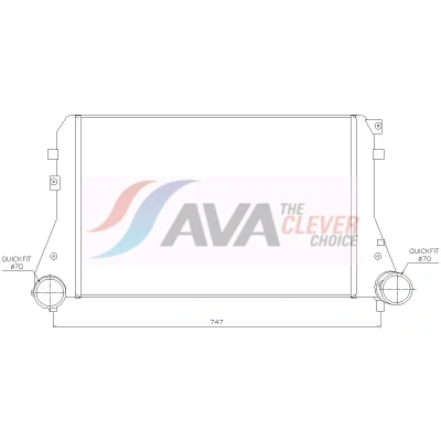 Billede af PRASCO VNA4227 Intercooler med lynkobling VOLKSWAGEN: GOLF 6, Touran I, SEAT: Leon II Hatchback, AUDI: A3 Hatchback