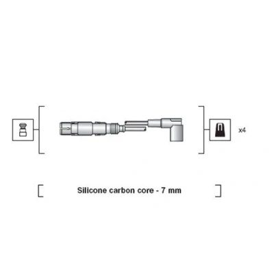 Billede af MAGNETI MARELLI 941318111163 Tændkabelsæt VOLKSWAGEN: GOLF 4, 5, 6, SKODA: Octavia 1 Combi, 2 Fabia Combi