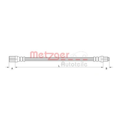 Billede af METZGER 4111377 Bremseslange 337 M10x1 IVECO: DAILY 3