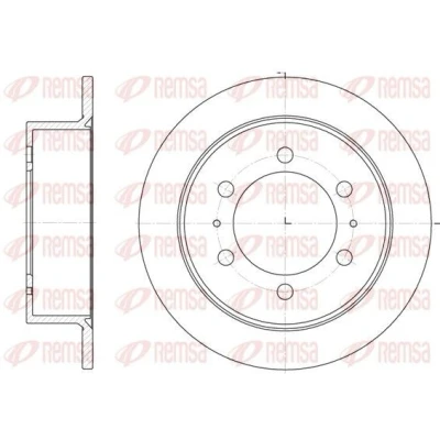 Billede af REMSA 6784.00 Bremseskiver bagaksel 299, 299 10,4 6 fuldstændigt SSANGYONG: Rexton / 2