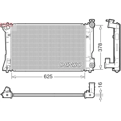 Billede af DENSO DRM50118 Radiator 624 382 16 TOYOTA: Avensis II Station Wagon, Sedan