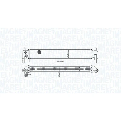Billede af MAGNETI MARELLI 350213166800 Radiator 646 88 56 Loddet køleripper SKODA: Fabia 2, III Stationcar, Rapid Hatchback, VOLKSWAGEN: Polo V Hatchback