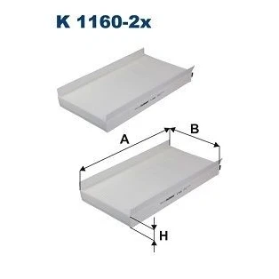 Billede af Filter, indvendig luft FILTRON K 1160 2x