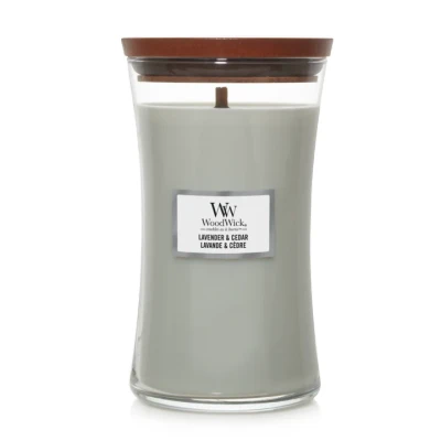 Billede af WoodWick Scented Candle Large Lavender &amp; Cedar 18 cm / ø 10