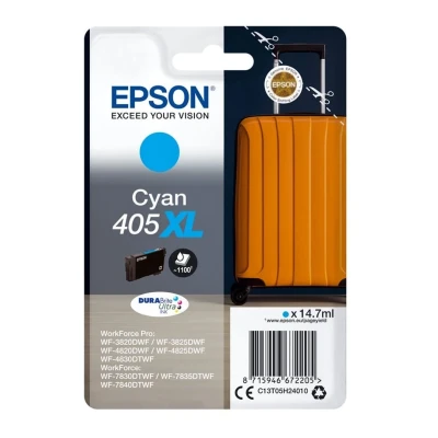 Billede af Epson 405XL cyan blækpatron 14,7 ml C13T05H24010 original