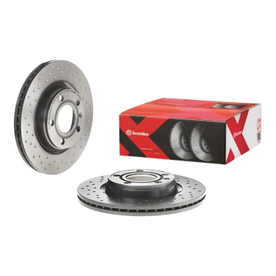 Billede af BREMBO XTRA LINE 09.7196.1X Bremseskiver 280 22 5 perforeret/indv. ventileret coatet højkarboniseret AUDI: A4 B7 Avant, B6 Sedan