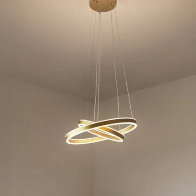 Billede af SLV One Double LED pendel, messing, Ø 60 cm