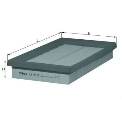 Billede af MAHLE ORIGINAL LX 3535 Luftfilter 32,3 125 216,5 Filterindsats FIAT: Panda III Hatchback, 500 C Cabriolet