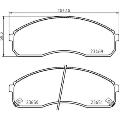 Billede af BREMBO P 30 091 Bremseklodser med akustisk advarsel for slid uden tilbehør KIA: K2500 Ladvogn/Chassis