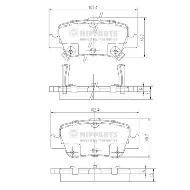 Billede af Bremseklodser NIPPARTS J3612033