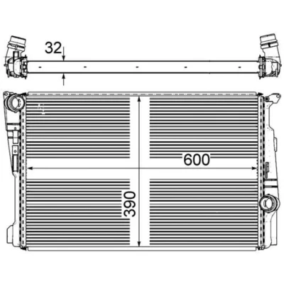 Billede af Køler, motorkøling MAHLE ORIGINAL CR 876 000P