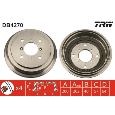 Billede af TRW DB4270 Bremsetromler