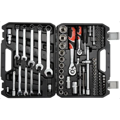 Billede af YATO YT 12691 Topsæt 82 Torx, Krydsslids (PH), Pozidriv (PZ), slot head, Sekskant Krom Molybdænstål 1/2, 3/8