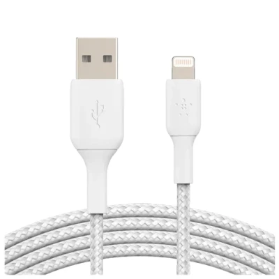 Billede af Belkin Boost Charge Lightning Braided Cable 3 Meter Hvid