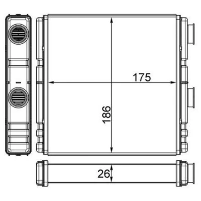 Billede af MAHLE ORIGINAL AH 262 000S Varmeveksler