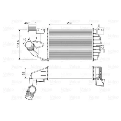 Billede af VALEO 818556 Intercooler uden EGR ventil OPEL: Zafira B