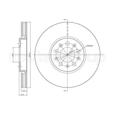 Billede af Bremseskive METELLI 23 0365C