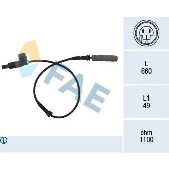 Billede af FAE 78023 ABS Sensor foraksel Induktiv 3 660 BMW: Coupe, Compact, Sedan