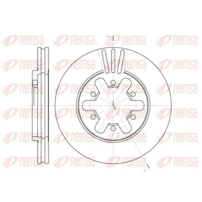 Billede af REMSA 6450.10 Bremseskiver foraksel 260, 260 26 6 ventileret NISSAN: NP300 Pick up, Up