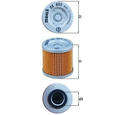 Billede af MAHLE ORIGINAL OX 805 Oliefilter Filterindsats