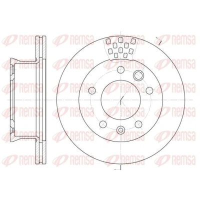 Billede af REMSA 6461.10 Bremseskiver foraksel 276, 276 22 5 ventileret MERCEDES BENZ: Sprinter 3 T Bus, 4 Ladvogn/Chassis
