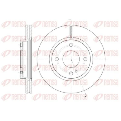 Billede af REMSA 61299.10 Bremseskiver foraksel 257,9, 257,9 23 4 ventileret FORD: FIESTA 6, 6 Van