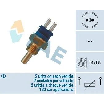 Billede af EPS 1.830.139 Kølevæsketemperatur Sensor Made in Italy OE Equivalent MERCEDES BENZ: W124 Sedan, C klasse Cabriolet