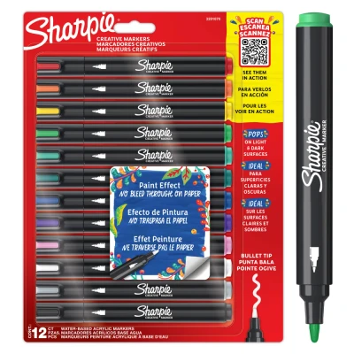 Billede af Sharpie Creative Marker assorterede farver 12 stk