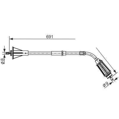Billede af BOSCH 1 987 482 555 Håndbremsekabel 691 VOLVO: S80 II