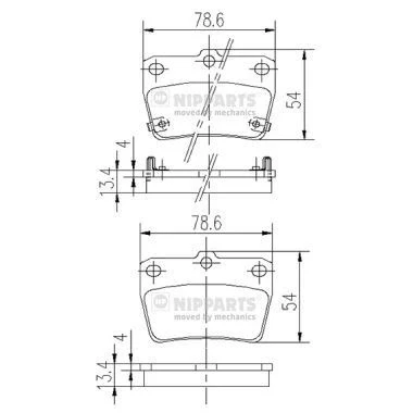 Billede af Bremseklodser NIPPARTS J3612020