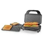 Billede af Nedis Multi Grill / Sandwich Waffle 900 W 28 x 15 cm Automatisk temperaturregulering Plastik Rustfri Stål
