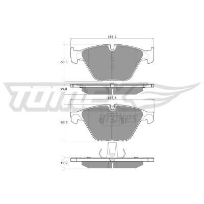 Billede af TOMEX brakes TX 17 35 Bremseklodser foraksel Forberedt til slidindikator BMW: 5 Touring, Sedan, 6 Cabriolet