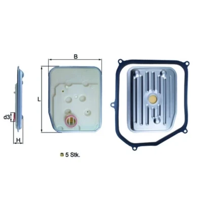 Billede af MAHLE ORIGINAL HX 147KIT Automatfilter med pakning VOLKSWAGEN: Passat B6 Variant, Golf 4 4, AUDI: 80 B4 Sedan, A4 Sedan