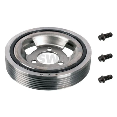 Billede af SWAG 62 93 3617 Remskive Krumtapaksel 6PK 138 5 med skruer BMW: 3 Sedan, CITROËN: DS3 Hatchback, C4 II I PEUGEOT: 508 SW