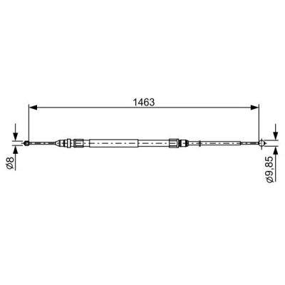 Billede af BOSCH 1 987 482 492 Håndbremsekabel 1463 BMW: Hatchback
