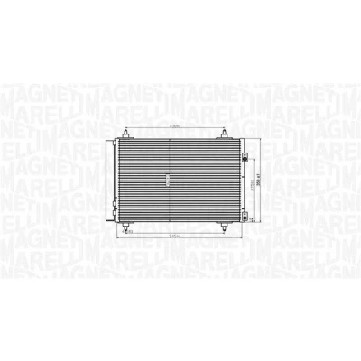 Billede af MAGNETI MARELLI 350203820000 Kondensator med tørrer 545x358x16 358 545 16 CITROËN: C4 II Hatchback, I Grand Picasso, C5 III Stationcar