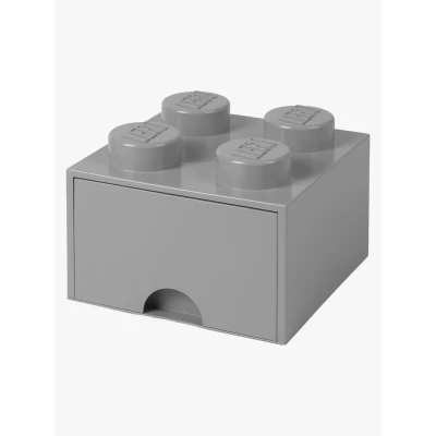 Billede af LEGO® Storage Box with Drawer Grey 25x25x18 cm