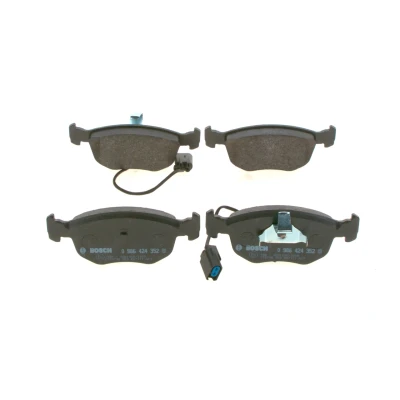 Billede af BOSCH 0 986 424 352 Bremseklodser Low Metallic med indbygget slidsensor stempelklips FORD: MONDEO 1 Kombi, SCORPIO 1, 2